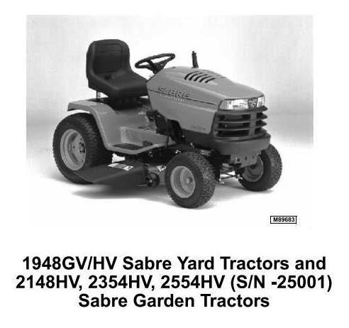John Deere Sabre 1948GV, 2354HV, 1948HV, 2148HV, 2554HV Yard and Garden Tractors Technical Manual TM1841