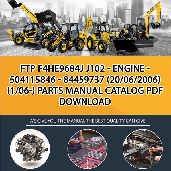 Ftp F4He9684J J102 - Engine - 504115846 - 84459737 (20/06/2006) (1/06-) Parts manual catalog PDF Download
