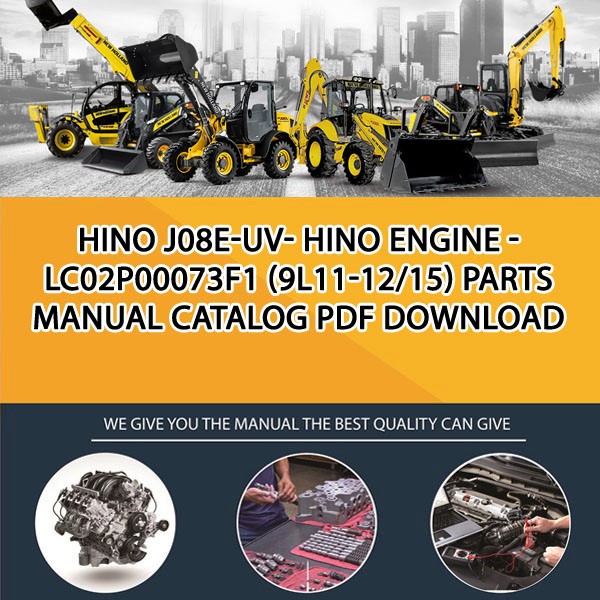 Hino J08E-Uv- Hino Engine - Lc02P00073F1 (9L11-12/15) Parts manual catalog PDF Download