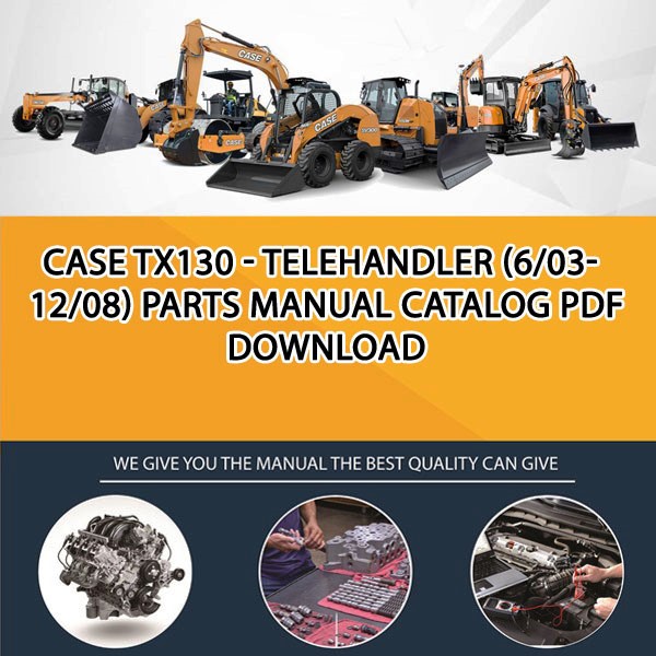 Case Tx130 - Telehandler (6/03-12/08) Parts manual catalog PDF Download