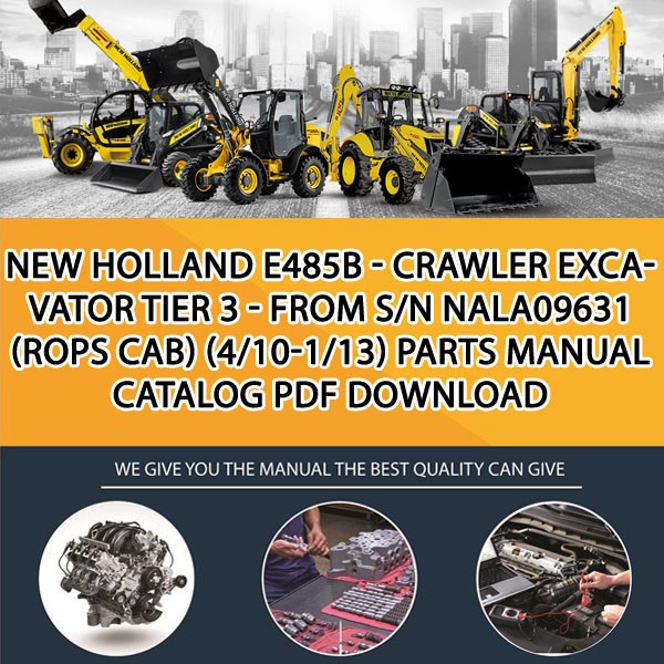 New Holland E485B - Crawler Excavator Tier 3 - From S/N Nala09631 (Rops Cab) (4/10-1/13) Parts manual catalog PDF Download