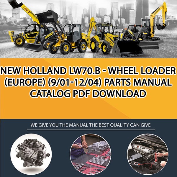 New Holland Lw70.B - Wheel Loader (Europe) (9/01-12/04) Parts manual catalog PDF Download