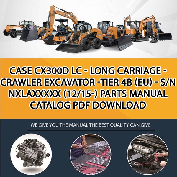 Case Cx300D Lc - Long Carriage - Crawler Excavator -Tier 4B (Eu) - S/N Nxlaxxxxx (12/15-) Parts manual catalog PDF Download