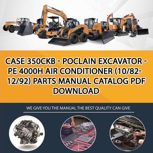 Case 350Ckb - Poclain Excavator - Pe 4000H Air Conditioner (10/82-12/92) Parts manual catalog PDF Download