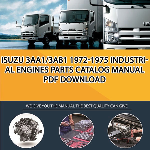 ISUZU 3AA1_3AB1 1972-1975 Industrial engines Parts catalog manual PDF Download
