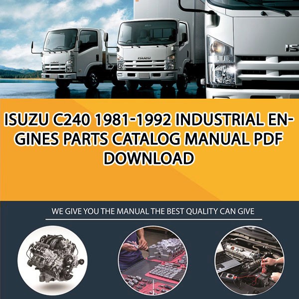 ISUZU C240 1981-1992 Industrial engines Parts catalog manual PDF Download
