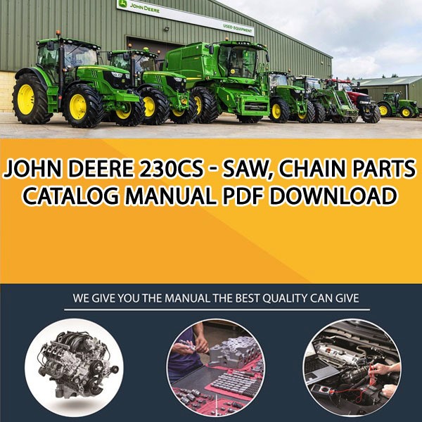 John Deere 230Cs - Saw, Chain Parts Catalog Manual Pdf Download