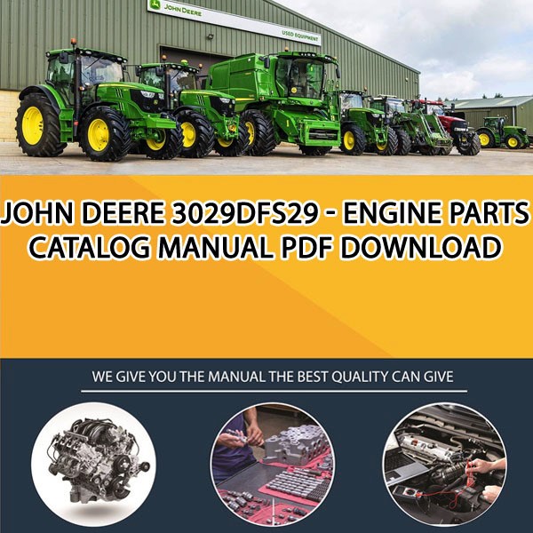 John Deere 3029Dfs29 - Engine Parts Catalog Manual Pdf Download