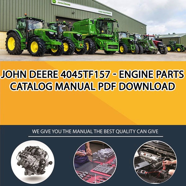 John Deere 4045Tf157 - Engine Parts Catalog Manual Pdf Download