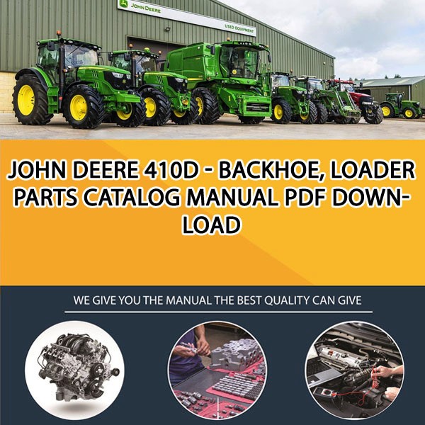 John Deere 410d Backhoe Loader Parts Catalog Manual Pdf Download