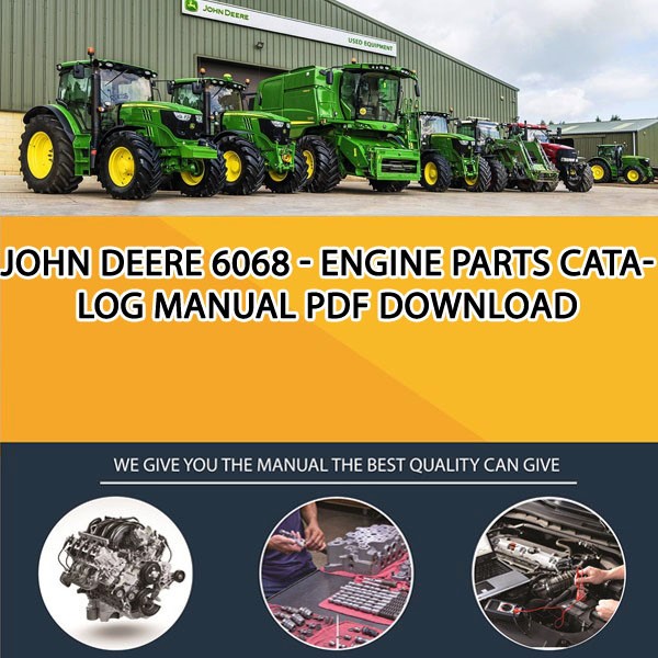 John Deere 6068 - Engine Parts Catalog Manual Pdf Download