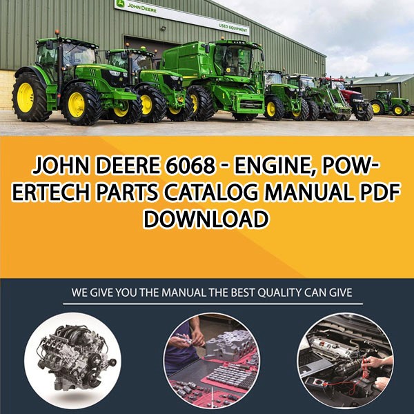 John Deere 6068 - Engine, Powertech Parts Catalog Manual Pdf Download
