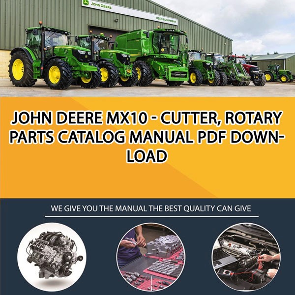 John Deere Mx10 - Cutter, Rotary Parts Catalog Manual Pdf Download