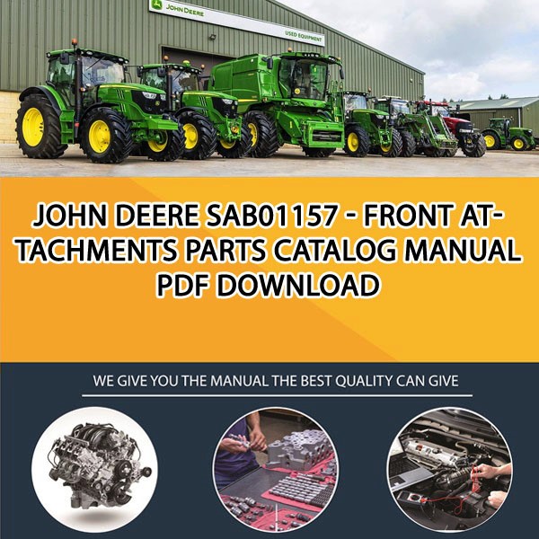 John Deere Sab01157 - Front Attachments Parts Catalog Manual Pdf Download
