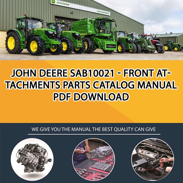 John Deere Sab10021 - Front Attachments Parts Catalog Manual Pdf Download