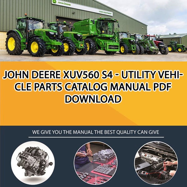 John Deere Xuv560 S4 - Utility Vehicle Parts Catalog Manual Pdf Download