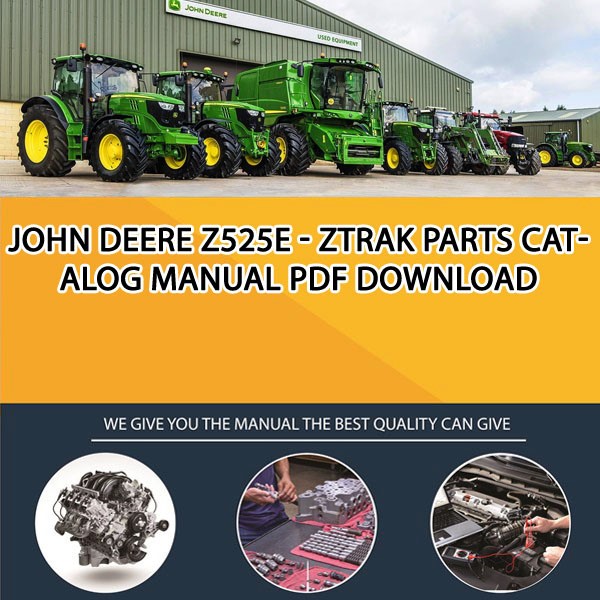 John Deere Z525E Ztrak Parts Catalog Manual Pdf Download Service