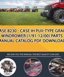 Case 8230 - Case Ih Puii-Type Grain Windrower (1/91-12/00) Parts manual catalog PDF Download