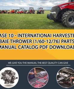 Case 10 - Internationai Harvester Baie Thrower (1/60-12/76) Parts manual catalog PDF Download