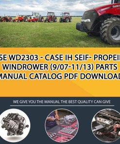 Case Wd2303 - Case Ih Seif- Propeiied Windrower (9/07-11/13) Parts manual catalog PDF Download