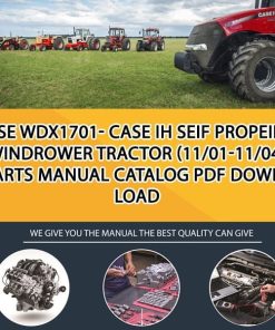 Case Wdx1701- Case Ih Seif Propeiied Windrower Tractor (11/01-11/04) Parts manual catalog PDF Download