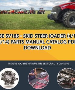 Case Sv185 - Skid Steer Ioader (4/11-2/14) Parts manual catalog PDF Download