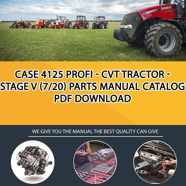 Case 4125 Profi - Cvt Tractor - Stage V (7/20) Parts manual catalog PDF Download