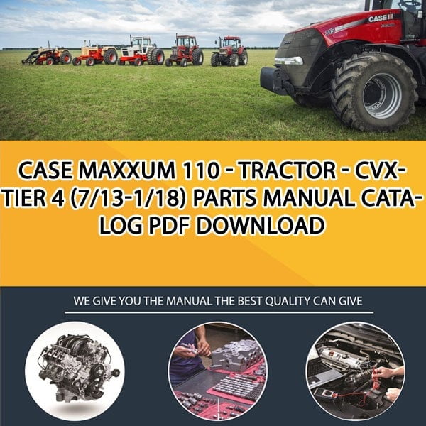 Case Maxxum 110 - Tractor - Cvx- Tier 4 (7/13-1/18) Parts manual catalog PDF Download