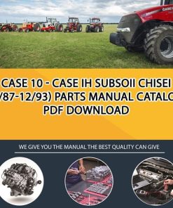 Case 10 - Case Ih Subsoii Chisei (1/87-12/93) Parts manual catalog PDF Download