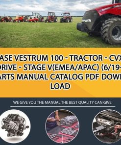 Case Vestrum 100 - Tractor - Cvxdrive - Stage V(Emea/Apac) (6/19-) Parts manual catalog PDF Download