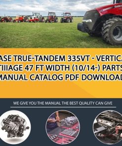 Case True-Tandem 335Vt - Verticai Tiiiage 47 Ft Width (10/14-) Parts manual catalog PDF Download