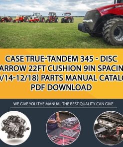 Case True-Tandem 345 - Disc Harrow 22Ft Cushion 9In Spacing (10/14-12/18) Parts manual catalog PDF Download