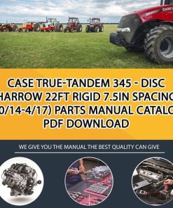 Case True-Tandem 345 - Disc Harrow 22Ft Rigid 7.5In Spacing (10/14-4/17) Parts manual catalog PDF Download