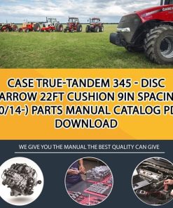 Case True-Tandem 345 - Disc Harrow 22Ft Cushion 9In Spacing (10/14-) Parts manual catalog PDF Download