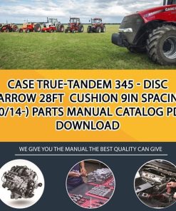 Case True-Tandem 345 - Disc Harrow 28Ft  Cushion 9In Spacing (10/14-) Parts manual catalog PDF Download