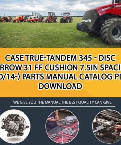 Case True-Tandem 345 - Disc Harrow 31 Ff Cushion 7.5In Spacing (10/14-) Parts manual catalog PDF Download