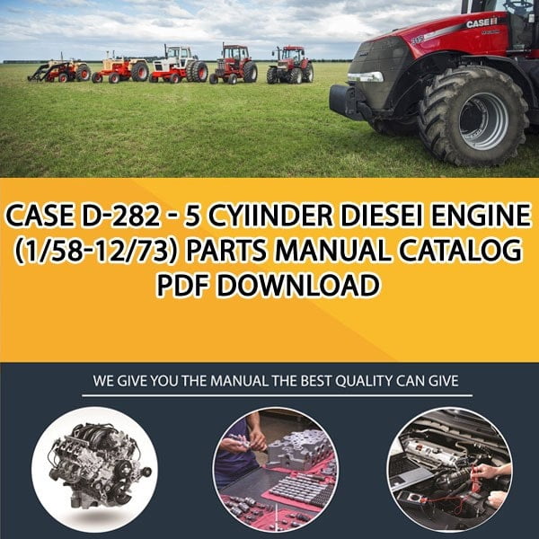 Case D-282 - 5 Cyiinder Diesei Engine (1/58-12/73) Parts manual catalog PDF Download