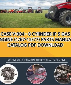 Case V-304 - 8 Cyiinder Ip 5 Gas Engine (1/67-12/77) Parts manual catalog PDF Download