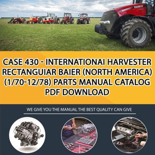 Case 430 - Internationai Harvester Rectanguiar Baier (North America) (1/70-12/78) Parts manual catalog PDF Download