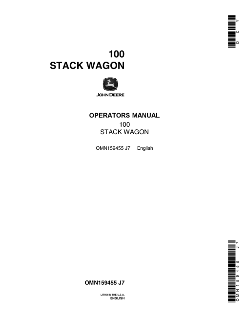 John Deere 100 Stack Wagon OMN159455 Operators and Maintenance Manual PDF Download