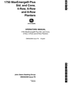 John Deere 1750 Drawn Planters (680100-684999) OMA62298 Operators and Maintenance Manual PDF Download
