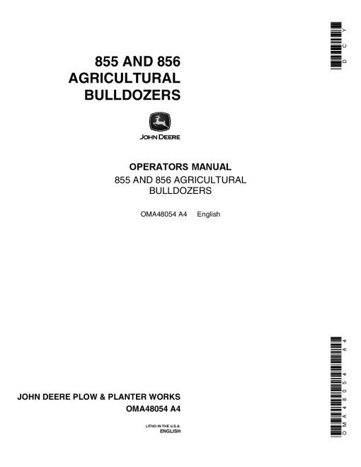 John Deere AG Bulldozers OMA48054 Operators and Maintenance Manual PDF Download