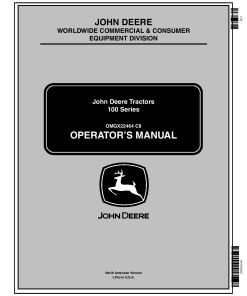John Deere LA100, LA110, LA120, LA130, LA140, LA150 Lawn Tractors (010001-) OMGX22464 Operators and Maintenance Manual PDF Download