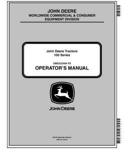 John Deere LA105, LA115, LA125, LA135, LA145, LA165 & LA175 Lawn & Garden Tractors Americas Edition (300001-) OMGX23404 Operators and Maintenance Manual PDF Download