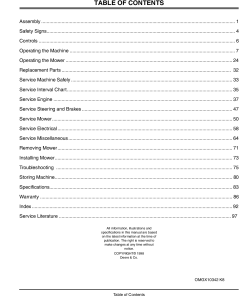 John Deere S1642, S1742, S2046 Scotts Lawn Tractors (010001-) OMGX10342 Operators and Maintenance Manual PDF Download