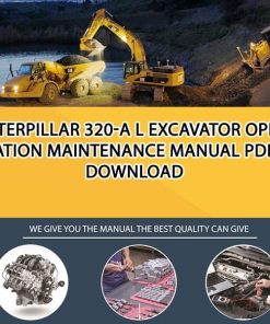 Caterpillar 320-A L EXCAVATOR Operation Maintenance Manual PDF download