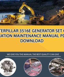 Caterpillar 3516E GENERATOR SET Operation Maintenance Manual PDF download