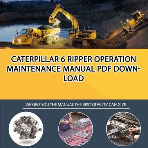 Caterpillar 6 RIPPER Operation Maintenance Manual PDF download