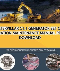 Caterpillar C1.1 GENERATOR SET Operation Maintenance Manual PDF download