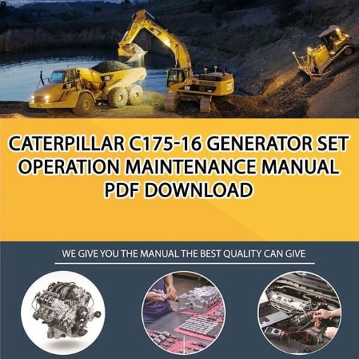 Caterpillar C175-16 GENERATOR SET Operation Maintenance Manual PDF download